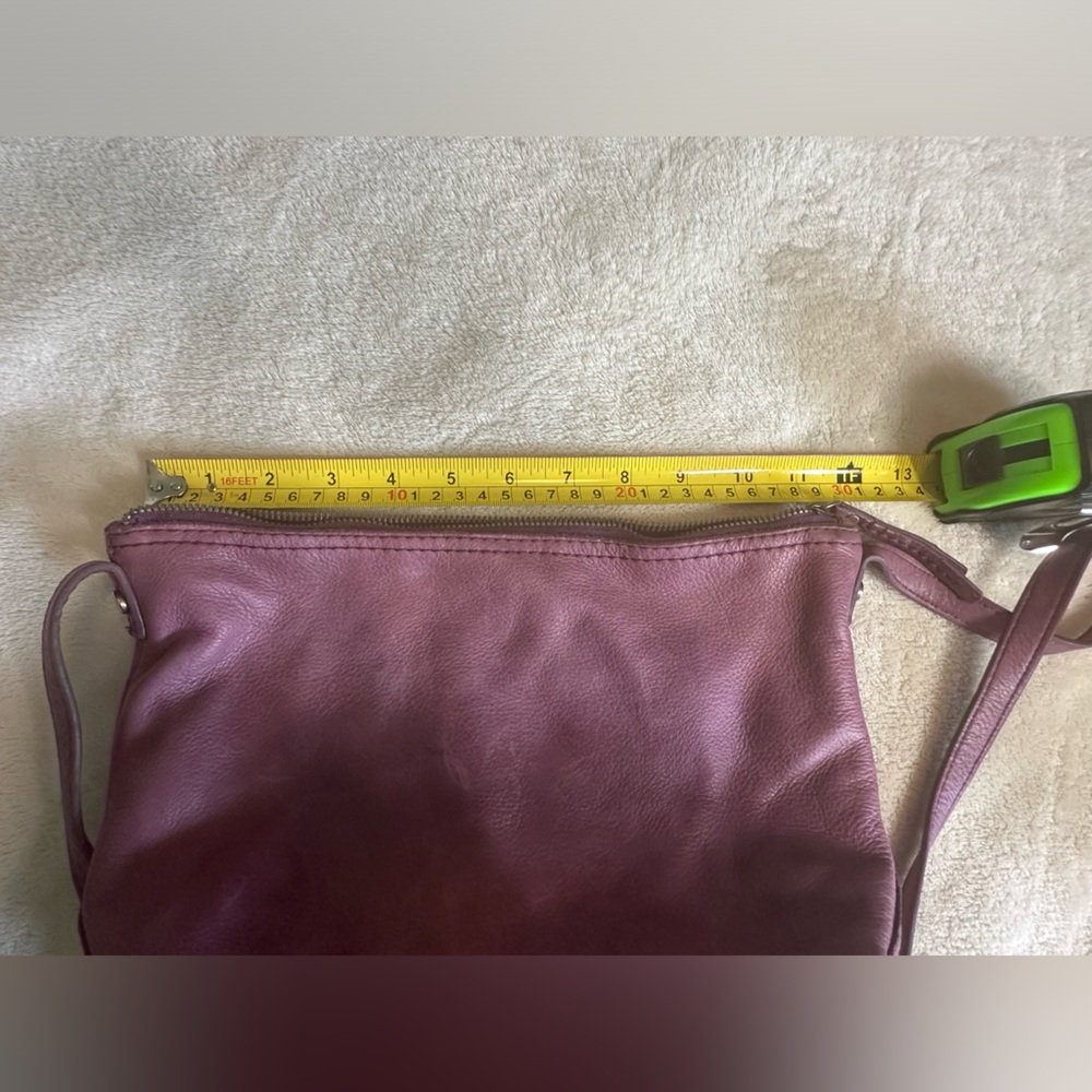 Purple American Leather Co. Crossbody Purse